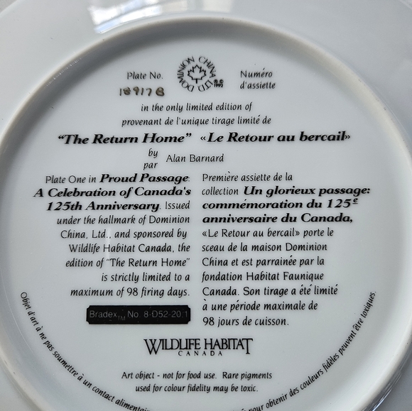 Bradford Exchange Plate "The Return Home" - Picture 3 of 8